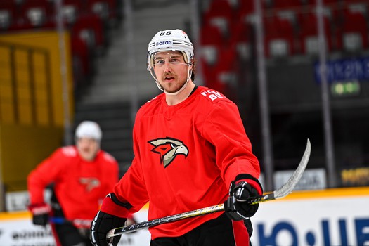 Раскатка «Авангарда» перед матчем в Череповце