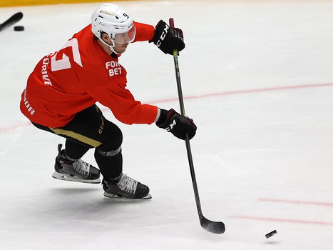 Тренировка «Авангарда» перед матчем в Новосибирске