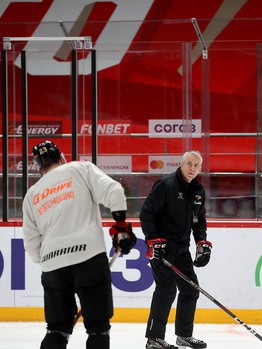 Раскатка «Авангарда» перед матчем с «Нефтехимиком»