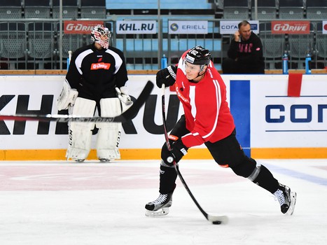 Раскатка "Авангарда" перед матчем с "Барысом"