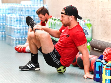 Тренировка перед игрой с "Медвешчаком"