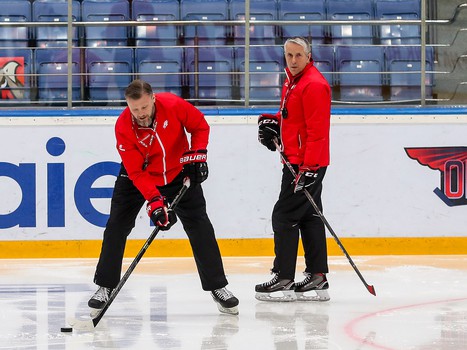 Раскатка «Авангарда» перед матчем с «Северсталью»