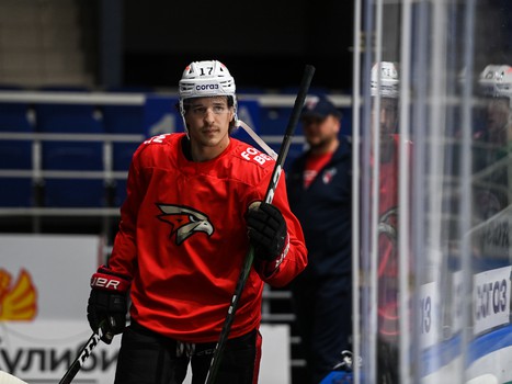 Раскатка «Авангарда» перед матчем в Нижнем Новгороде