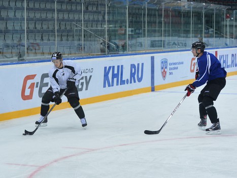 Раскатка "Авангарда" перед домашним матчем с "Барысом"