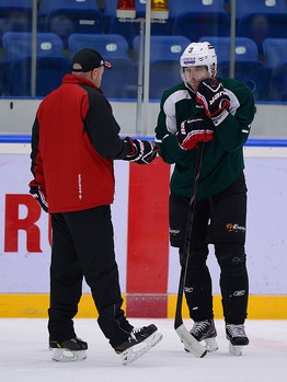 Раскатка "Авангарда" перед матчем с "Витязем"  5 января 2014 г.