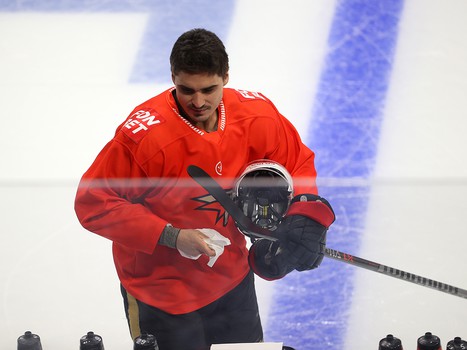 Тренировка «Авангарда» перед матчем в Уфе