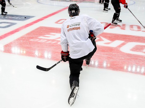 Раскатка «Авангарда» перед матчем с московским «Динамо»