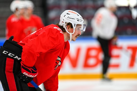 Раскатка «Авангарда» перед матчем в Магнитогорске