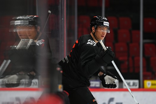 Раскатка «Авангарда» перед матчем с минским «Динамо»