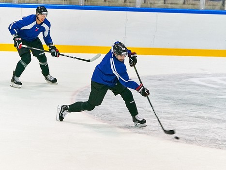 Первая тренировка "Авангарда" на сборе в Финляндии