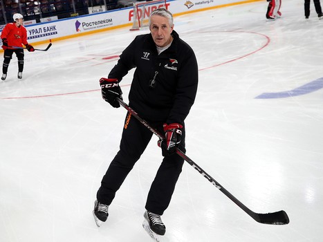 Тренировка «Авангарда» перед шестым матчем серии с «Металлургом»