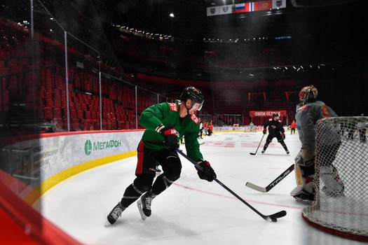 Тренировка «Авангарда» перед матчем с «Адмиралом»