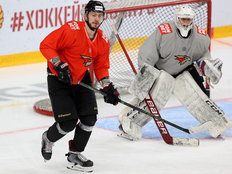 Раскатка «Авангарда» перед матчем с «Сибирью»