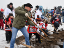 Открытие аллеи, посвященной 65-летию омского хоккея