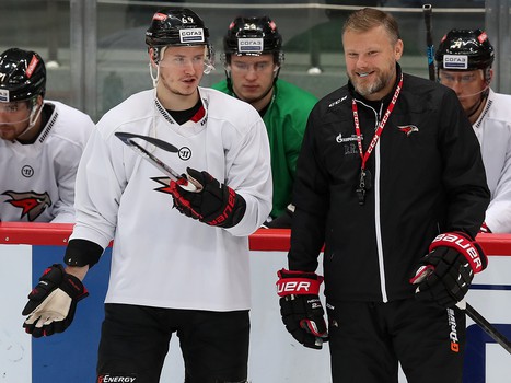 Раскатка «Авангарда» перед матчем с рижским «Динамо»