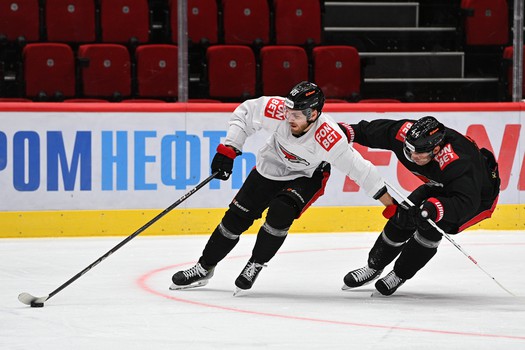 Тренировка «Авангарда» перед матчем с «Барысом»