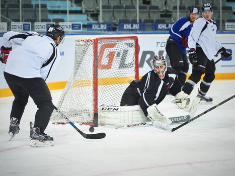 Раскатка "Авангарда" перед матчем с "Металлургом" Нк