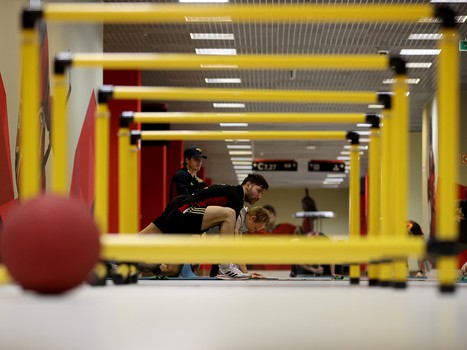 Тренировка «Авангарда» перед матчем с минским «Динамо»