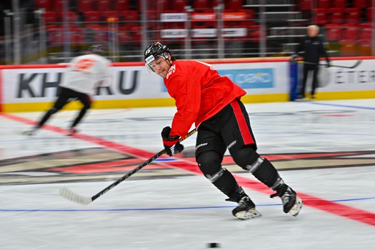 Раскатка «Авангарда» перед матчем с «Металлургом»