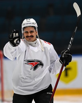 Тренировка «Авангарда» перед матчем в Астане