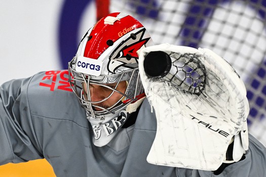 Раскатка «Авангарда» перед матчем в Минске