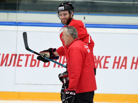 Раскатка «Авангарда» перед матчем с рижским «Динамо»