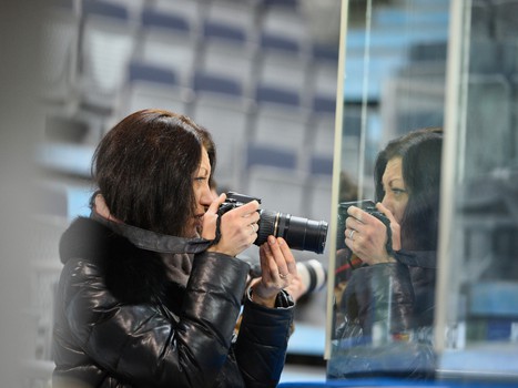 Открытая тренировка "Авангарда" для СМИ перед стартом плей-офф