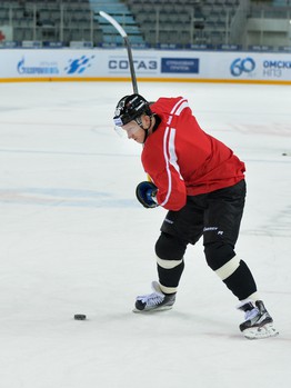 Раскатка "Авангарда" перед матчем ХК "Сочи"