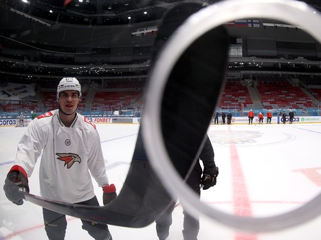 Раскатка «Авангарда» перед матчем в Сочи