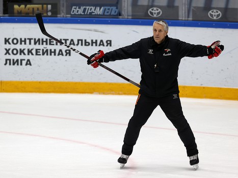 Тренировка «Авангарда» перед матчем в Новосибирске