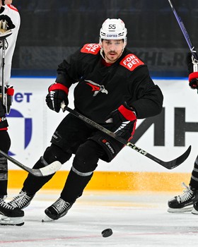 Раскатка «Авангарда» перед матчем в Новосибирске