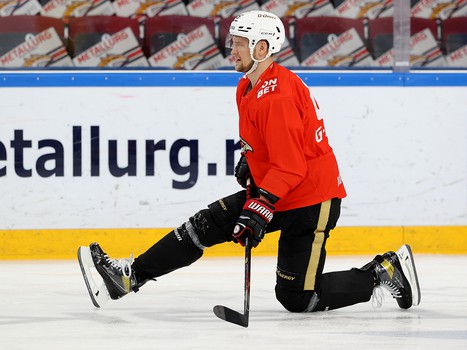 Тренировка «Авангарда» перед пятым матчем серии в Магнитогорске