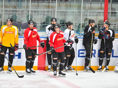 Раскатка "Авангарда" перед матчем с "Йокеритом"