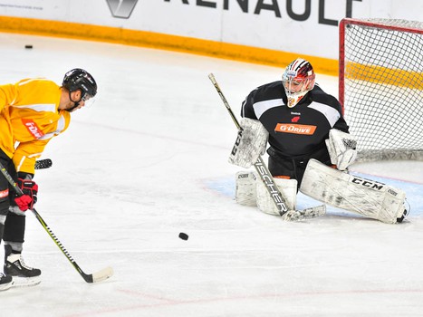 Раскатка "Авангарда" перед матчем с "Сибирью"