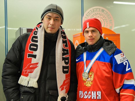 Встреча серебряного призера МЧМ-2016 Артура Лауты в аэропорту