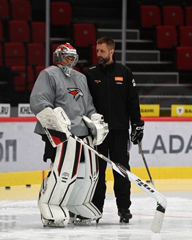 Раскатка «Авангарда» перед матчем с минским «Динамо»