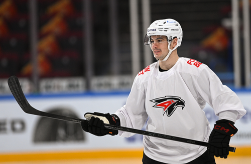 Раскатка «Авангарда» перед матчем в Магнитогорске