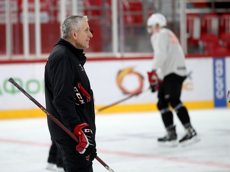 Тренировка «Авангарда» перед матчем в Екатеринбурге