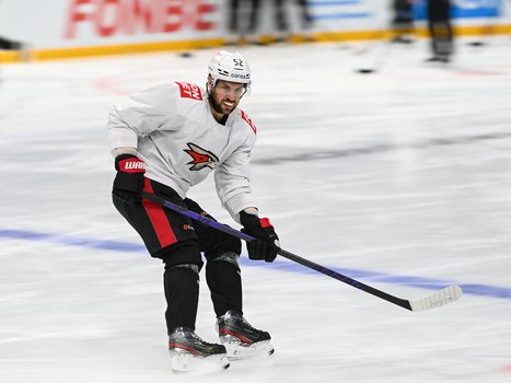 Раскатка «Авангарда» перед матчем в Уфе