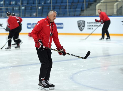 Раскатка "Авангарда" перед матчем с "Куньлунь Ред Стар"