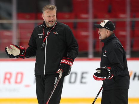 Раскатка «Авангарда» перед матчем с «Адмиралом»