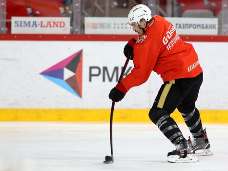 Раскатка «Авангарда» перед матчем в Екатеринбурге