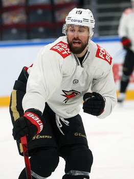 Тренировка «Авангарда» перед матчем в Магнитогорске