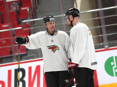 Раскатка «Авангарда» перед матчем с «Витязем»