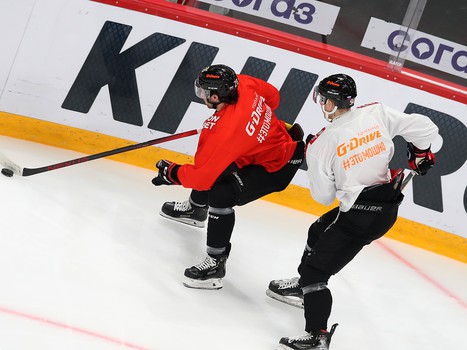 Раскатка «Авангарда» перед матчем с «Магниткой»