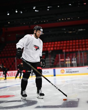 Тренировка «Авангарда» перед первым матчем серии с ЦСКА