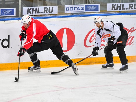 Тренировка "Авангарда" перед отправлением на выезд