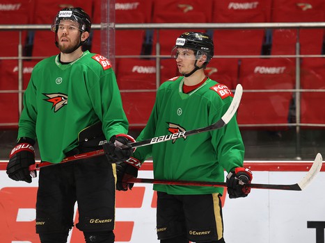 Раскатка «Авангарда» перед матчем с «Металлургом»