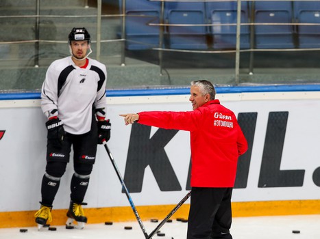Раскатка «Авангарда» перед матчем со «Слованом»
