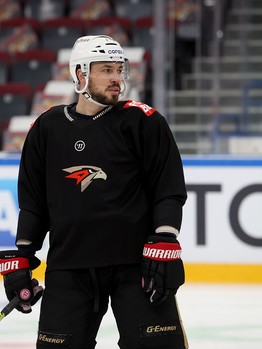 Тренировка «Авангарда» перед матчем в Магнитогорске